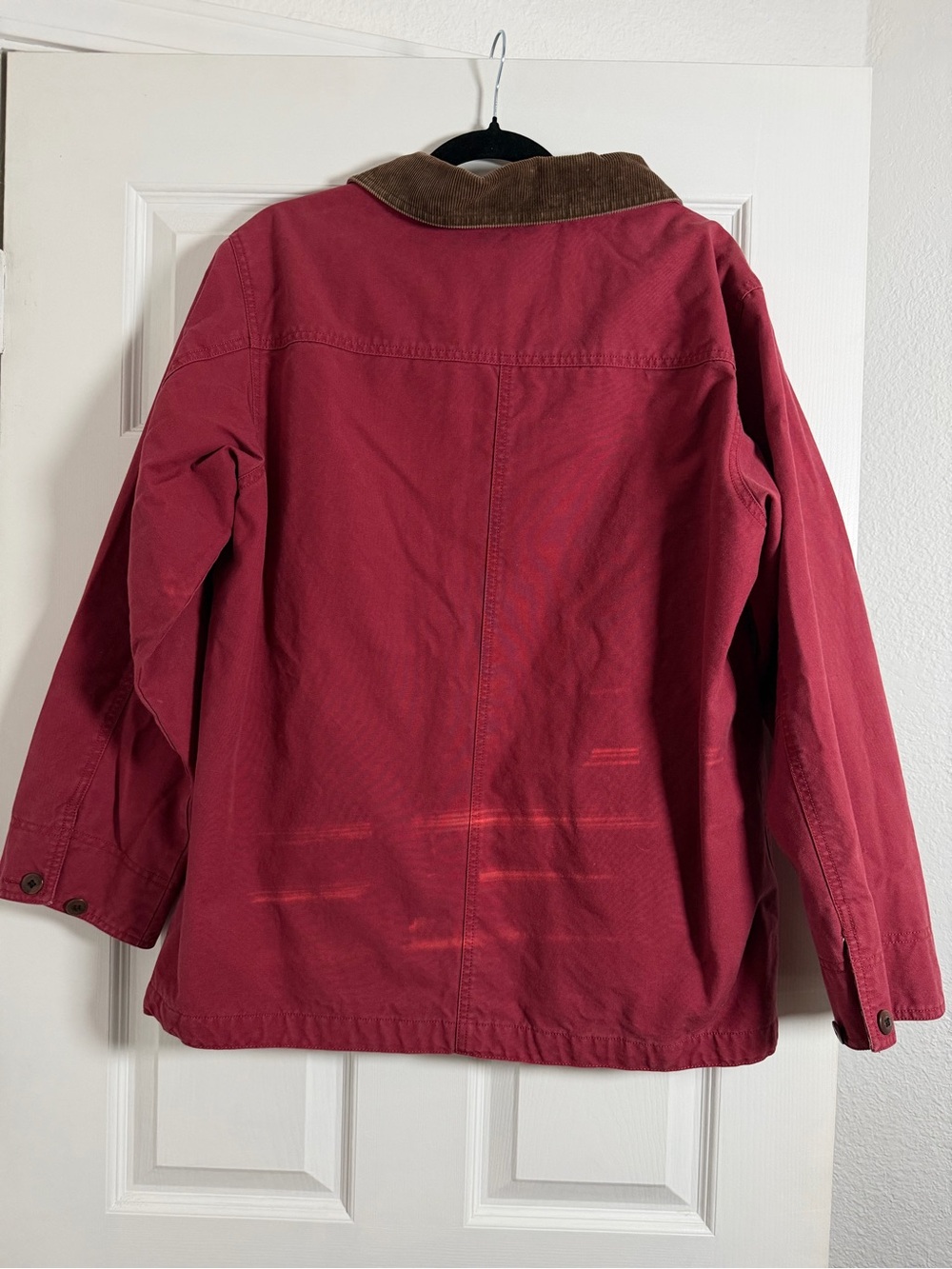 L.L.Bean Women’s Petite Large Barn Chore Jacket Corduroy Collar Red - Picture 7 of 8